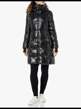 S13 Mulberry Puffer Coat removable hood sz M
